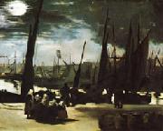 Edouard Manet Moonlight over the Port of Boulogne Germany oil painting artist